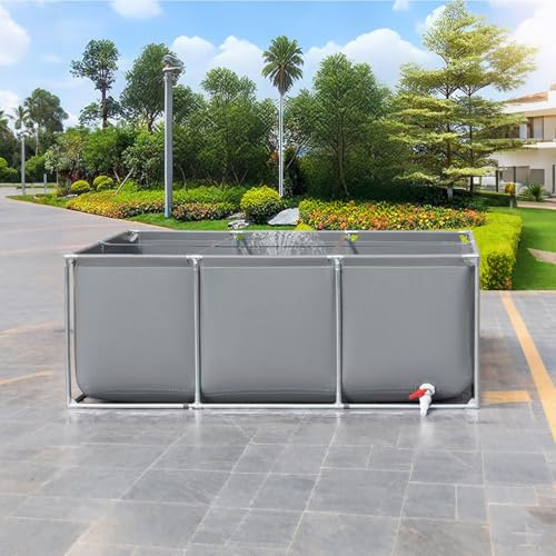 Moubhjd Rectangle Swimming Pool with Metal Framed, Durable & Easy to Set Up - Perfect Summer Fun Oasis for Family & Friends(Size：L100xW300xH100cm