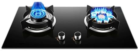 Cuisinière À Gaz 2 Feux, Table De Cuisson En Acier Inoxydable 5,2 KW, Avec Kit De Conversion GPL/GN, Protection Anti-extinction For L'extérieur Et L'intérieur(NG)