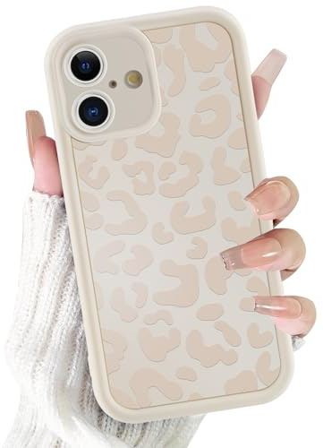 Vxinvnoi für iPhone 17 Hülle, Aesthetic Leopard Muster Handyhülle Motiv Design Dünne Schutzhülle Weich Matte Silikon Süßes Frauen Mädchen Stoßfest Case für iPhone 17 6,3'' - Beige