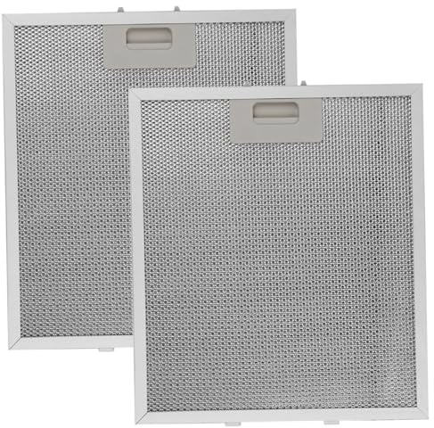 Fettfilter für Dunstabzugshaube, 2 Stück Dunstabzugshaubenfilter, mehrschichtiges Aluminium-Netzfett mit Verschluss, hitzebeständig, waschbar, Ersatz-Küchenzubehör