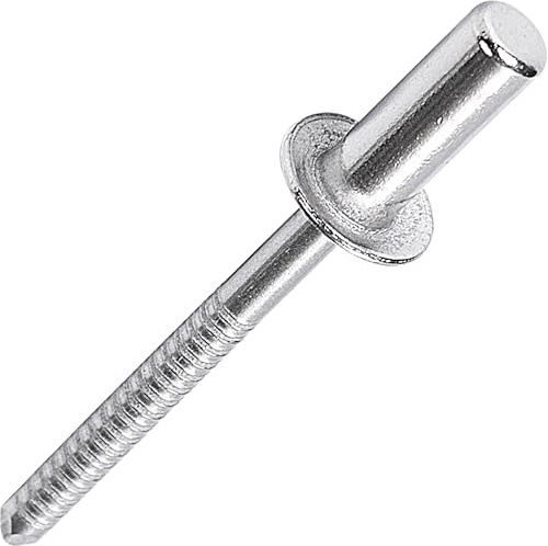 Remaches ciegos de extremo cerrado de 50 piezas, Ø4,8 x 10 mm, cabeza de cúpula de acero inoxidable, remaches pop sellados