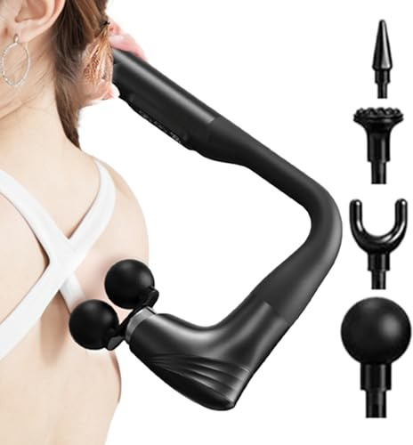 Masseur de dos,Marteau de massage électrique - Marteau de massage sans fil avec poignée extensible | Pour cou, lombaires, colonne, muscles, hommes, femmes, maman, papa,