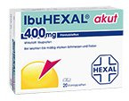 IbuHEXAL akut 400mg Spar-Set 5x20Tabletten zur Behandlung von leichten bis mäßigen Schmerzen (Kopfschmerzen, Gliederschmerzen, Regelschmerzen, etc) und Fieber; Wirkstoff ibuprofen 400mg