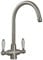 Astini Colonial Brushed Steel & White Ceramic Handle Kitchen Sink Mixer Tap