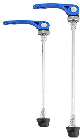 VGEBY1 Bike Skewers Set, Quick Release Shaft 1 Pair Wheel Hub Front Rear Quick Release Lever (Blue)