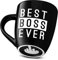 Decodyne Divertente tazza da caffè, con dito medio sul fondo, regalo divertente, 14 once. (Best Boss)