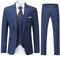 YOUTHUP Abito da Uomo 3 Pezzi Suit Slim Fit Business Wedding Abiti per Uomo Giacca e Gilet e Pantaloni, Blu Marino, XXL