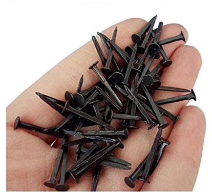 Small Black Iron Nails, Small Nails, About 350 Grams.-25mm
