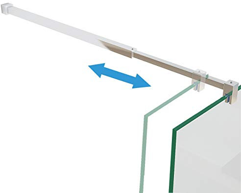 Glaswand Haltestange Stabilisator Stabilisierungsstange für Duschabtrennung 70-120 cm