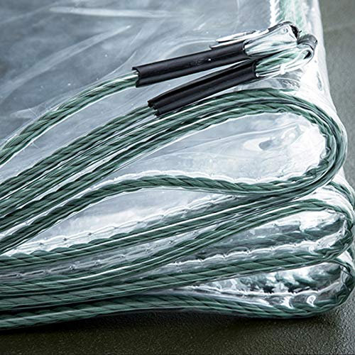 Bâche Transparente Extérieur avec Oeillets | Bâche de Protection Plantes en Plastique PVC | Couverture Étanche Bâche Indéchirable pour salon de jardin, Bois, Piscine et Voiture, 2m x 3m, 3m x 3m, 3m x