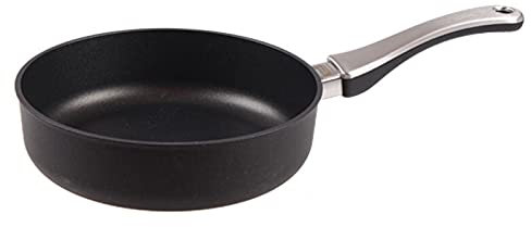 Pfannen Harecker X-Lite Aluguss Hochrandpfanne 24 cm Ø | 30% leichter | Made in Germany | PFOA-freie Antihaftbeschichtung | für Induktion, Ceran, Gas, Elektro | backofenfest 220 °C I für Gemüsepfannen