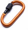 Aluminum Alloy D-Ring Locking Carabiner Clip Keychain Hook Clips Locking Carabiner Hiking Clips with Screw Gate Lock Heavy Duty for Outdoor, Camping, Hiking, Traveling, Fishing, Backpack（Orange）