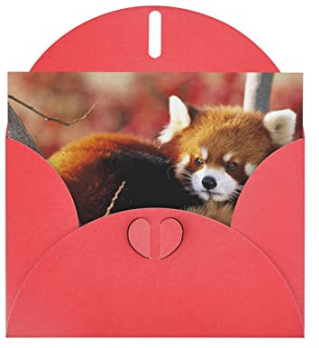 Rote Panda-Grußkarten, Neujahrskarten, Dankeskarten, Weihnachtskarten, Kindergeburtstagskarten, Valentinstagskarten, Party-Einladungskarten, perfekte Grußkarten