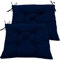 STILISTA® 2er Set Sitzkissen 40 x 40 x 8 cm Visco Effekt Indoor und Outdoor, blau