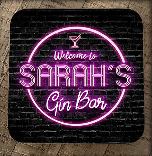 Tapis de bar personnalisé rose | Dessous de verre personnalisé – Choix de tapis de bar pour la maison, le bar, le pub – Accessoires de bar (sous-verre simple)