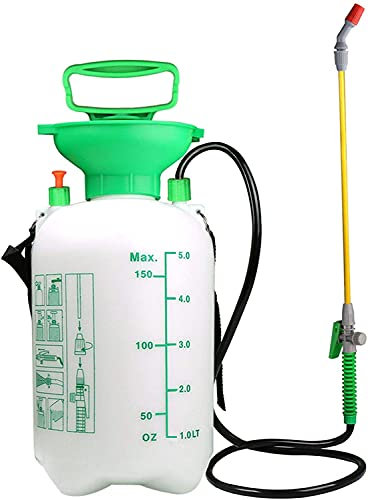MantraRaj Knapsack Pressure Sprayer Pump Manual Garden Outdoor Weed Pest Killer Bottle - Great for Weedkiller, Fertilisers Hand Pump Water Spray Bottle Easy to Carry Knapsack (5L)