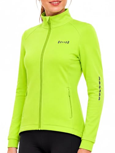 qualidyne Thermo-Fahrradjacke für Damen, winddicht, mit Fleece gefüttert, Softshelljacke, warm, für den Winter, zum Laufen und für Outdoor-Fahrräder