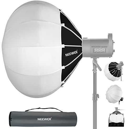 NEEWER 90cm Laternen Softbox mit ein Schritt Schnellwechsel,360°Lichtdiffusor mit Schürze,Bowens Mount für Videoleuchte CB60 CB100 CB150 Kompatibel mit Aputure Licht 600d Amaran 60x Godox SL60W, NS90L