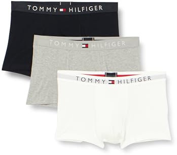 Tommy Hilfiger Uomo Pantaloncini Boxer Confezione da 3 Intimo, Multicolore (Grey Htr/White/Desert Sky), M