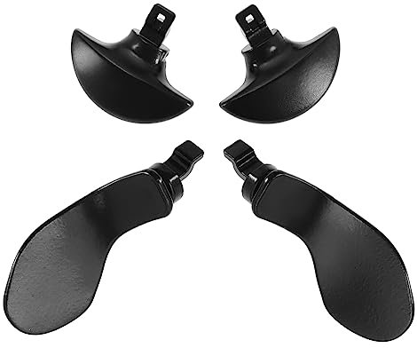 ECSiNG 1 Ensemble de palettes arrière compatibles avec Manette PS5 Edge Noir interchangeables, Boutons arrière en métal interchangeables, Accessoires de Rechange pour Jeux vidéo [Video Game]