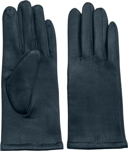Caspar GLV013 klassisch elegante uni Damen Handschuhe, Farbe:dunkelblau, Accessoires:One Size