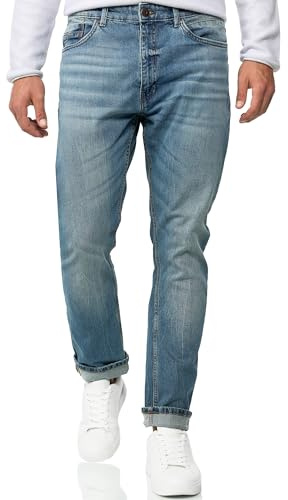 Indicode Herren INChammy Jeanshose Denim aus 99% Baumwolle mit 5 Taschen
