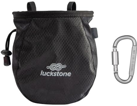 rockible Custodia Porta Magnesite con Cinturino in Vita Regolabile Tasche Ricaricabili Confezione Porta Magnesite per Allenamento, Palestra, Nero