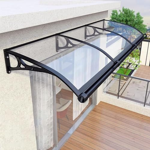 JFOZDM Auvent de Porte, Marquise, Marquise Porte D'entree, Protection Contre La Pluie et UV, Aluminium Marquise De Porte Applicable à Avant Porche, Ombre, Toit, terrasse