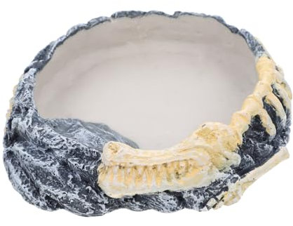 Kisangel Resin Reptile Water Bowl Wasserschale Für Schildkröten Eidechsen Und Reptilien Pflegeleicht Und rutschfest Für Terrarien Und Aquarien Design