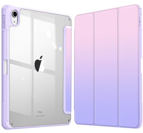 FINTIE Custodia per iPad (A16) 11ª Gen 11 (2025)/iPad 10ª Gen 10.9 (2022) con Portapenne - Sottile Leggero Trasparente Cover Posteriore con Bordo in TPU Morbido Auto Sveglia/Sonno, Fantasy Ombre