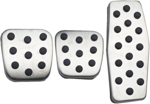 GLYGLY Auto Bremspedal für Opel Corsa Cascada Zafira 2009-2014, Edelstahl Automatik Fußstütze Sport Pedale Pedalkappen Kraftstoffbremse Pads Abdeckung,MT