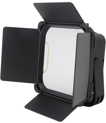 Led Video Light Panel Light with Barn Doors, 30W 2500K-9000K Photo Light, CRI 95+, for Outdoor Indoor Photography, Live Streaming