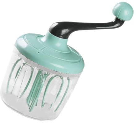Zerodeko Batteur à Œufs Manuel Vert Fouet Rotatif à Main Mélangeur Pour Crème Sauce Café Cuisine Maison
