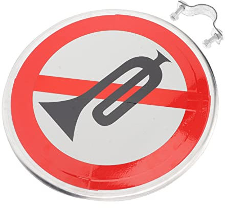 BESTOYARD Panneau de Signalisation Interdiction de Klaxon Décoration de Jardin Réfléchissante Avertissement pour et Privés