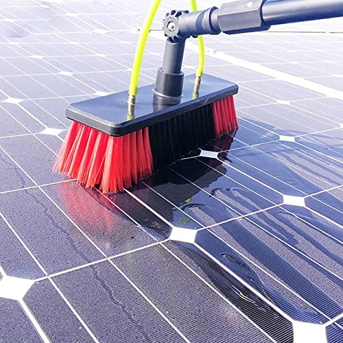 33ft Telescopic Window Cleaning Pole - 10m Water Fed Squeegee Brush Tool Kit for Solar Panels Extendable Hose Perfect for Home & Professional Use