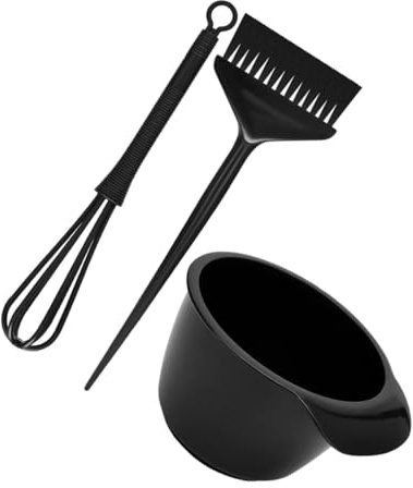 MAGICLULU Haarfärbeset mit Färbeschale und Pinsel aus Pp für Gleichmäßiges Auftragen Stylishes Schwarzes Design für Friseure und Professionelle Haarfärbung im Salon