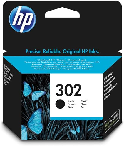 HP 302 Druckerpatrone Schwarz für Deskjet 1110 2134 2136 3630 3633 3634 3635 3639 Envy 4520 4521 4522 4524 4526 4527 4528 Officejet 3830 3831 3832 3833 3834 3835 4650 4652 4654 4655 4657 4658 5220