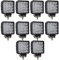 Auxtings 10 Stück 4inch LED Arbeitslicht 48W LED Scheinwerfer Auto Arbeitsscheinwerfer bar Offroad Zusatzscheinwerfer (30-Grad) 48W Spotlight Reflektor Car LED Work Light Auto Arbeitsleucht ATV SUV 4WD 12V-24V
