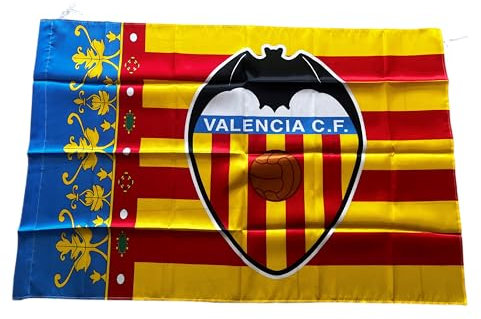 Valencia CF Badvcf Bandera, Blanco/Naranja, Talla Única