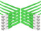 0,25 m - vert - 10 pièces Câble plat CAT.7 Gigabit Ethernet LAN (RJ45) câble réseau câble brut (10Gbit/s) câble d'installation plat mince compatible avec Cat.5 - Cat.5e - Cat.6