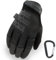 Mechanix WEAR Tactical Vent 2017 Einsatz-Handschuh, extrem atmungsaktiv, touchscreenfähig & abriebfest + Gear-Karabiner, in Schwarz & Coyote/Größe S, M, L, XL (M, Schwarz)
