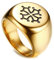 BOBIJOO JEWELRY - Siegelring Ring Mann Kreuz Fremdenverkehrsamtes Languedoc l ' Occitane Toulouse Stahl 316L Gold - 23,2 (14 US), Vergoldet - Edelstahl 316