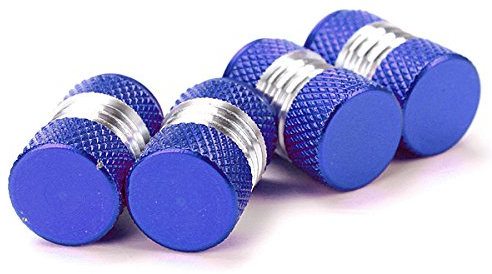 JenNiFer 4Pcs Aluminum Alloy Car Wheel Tire Valve Stem Caps Staubdecker - Blau