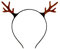 Oblique Unique® Haarreifen Rentier Hirsch REH Geweih Haarreif in Braun Kopfschmuck Accessoire für Weihnachten Fasching Karneval
