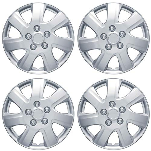 BDK Hubcaps Wheel Covers For Toyota Camry 16 Inch Hubcaps Set Of 4, Snap-on Direct OEM Replacement For Toyota Camry Hubcaps 16 Inch Wheel Covers Impact-Resistant High Durability (Full Set of 4)