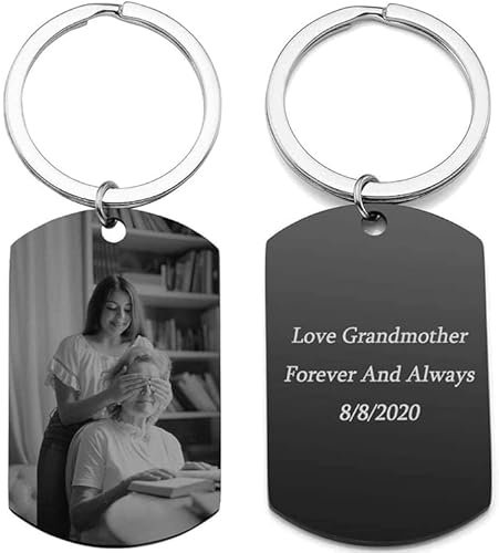 Porte-clés CGFN avec gravure personnalisable pour garçon et fille en acier inoxydable