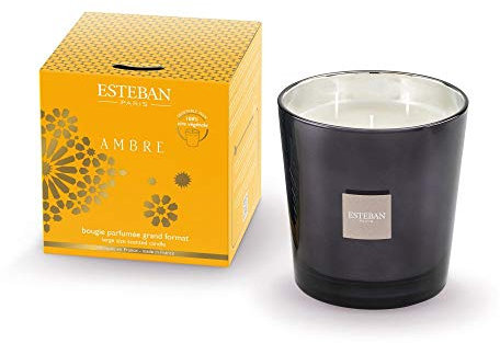 Esteban Paris Ambre Duftkerze 450g (3 Docht Duftkerze) NEU