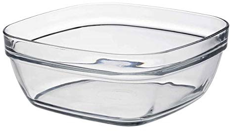 PEGANE Lot 6 saladiers carrés en Verre trempé - 30 cl