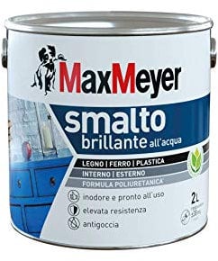Maxmeyer Smalto All'Acqua Poliuretanico Brillante Bianco 2 L