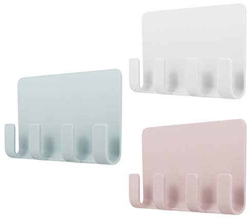 UKCOCO Soporte de Pared para Teléfono Móvil Soporte de Pared Adhesivo para Teléfono Móvil Multiusos Base de Carga para Teléfono Tableta Llave Toalla Gafas Enchufe- 3 Piezas